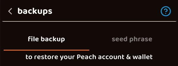 2. Back up your Peach account file
